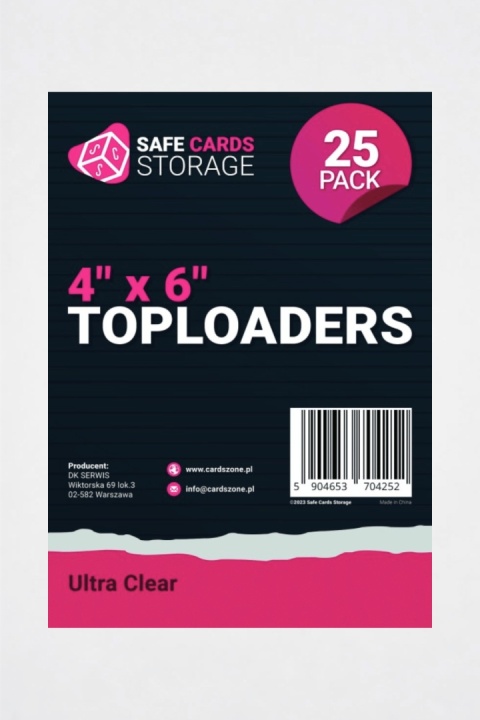 Toploadery na karty XXL 25 szt. 4"x6" Ultra Clear SCS