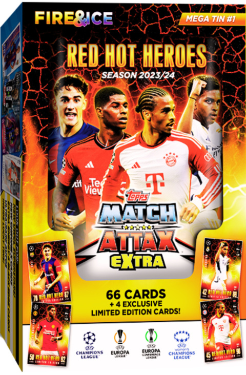 Puszka Duża #1 Red Hot Heroes Match Attax Extra 2024