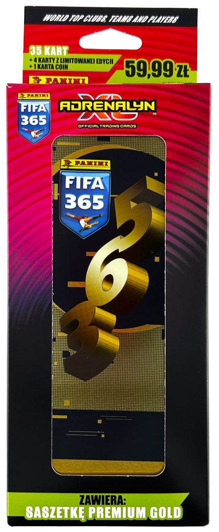 Puszka Premium Gold FIFA 365 2024 Panini Złota