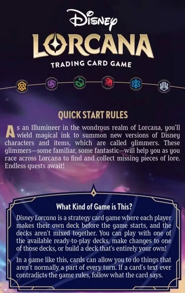 Lorcana Disney Starter Deck Sapphire Steel First Chapter