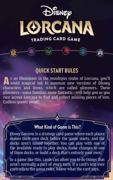 Lorcana Disney Starter Deck Emerald Ruby First Chapter