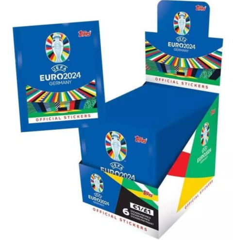 BOX Saszetki 50 szt. Naklejki EURO 2024