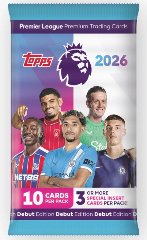 BOX Saszetki 28 szt. Premier League 2026 Topps Karty Piłkarskie