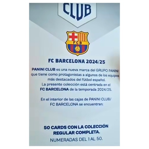 Blister Panini Club Barcelona 2025 Karty Piłkarskie Blister Panini Club Barcelona 2025 Karty Piłkarskie
