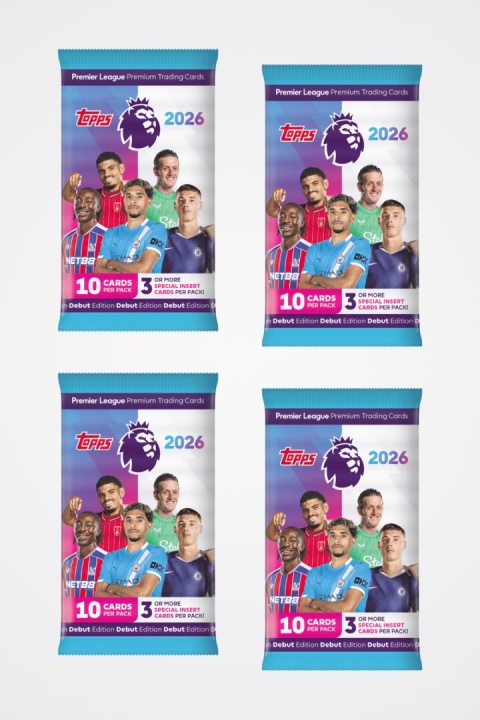 Saszetki 4 szt. Premier League 2026 Topps Karty Piłkarskie