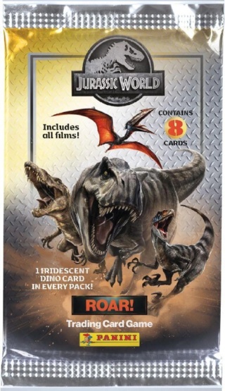 BOX Saszetki 24 szt. Karty Jurassic World ROAR Panini