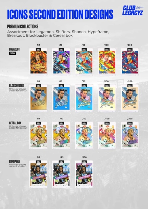 Club Legacyz Icons Football 2nd Edition Hobby BOX