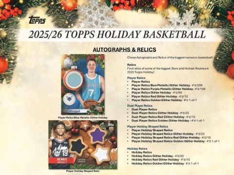 Mega BOX NBA Holiday 2025/26 Topps Basketball