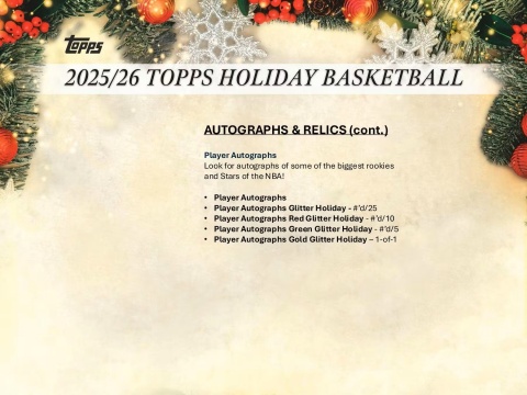 Mega BOX NBA Holiday 2025/26 Topps Basketball