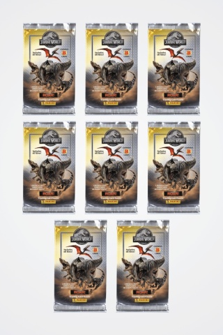 Saszetki 8 szt. Karty Jurassic World ROAR Panini