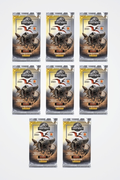 Saszetki 8 szt. Karty Jurassic World ROAR Panini