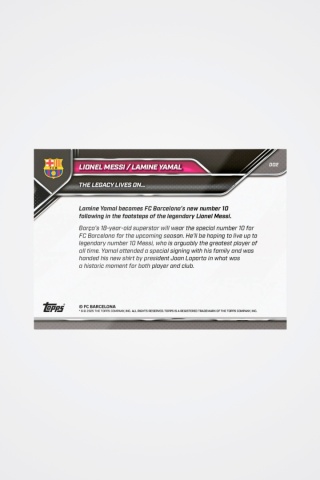 Lamine Yamal - 2025 FC Barcelona Topps NOW 2