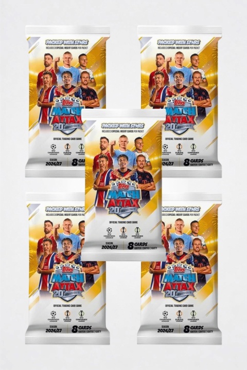 Saszetki 5 szt. Match Attax 2026/27 Topps Karty Piłkarskie
