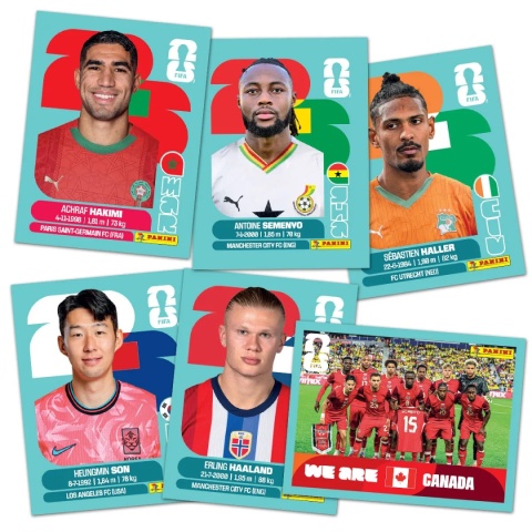 Saszetki BOX 50 szt. Naklejki FIFA World Cup 2026 Panini